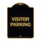 Signmission Designer Series Sign-Visitor Parking, Black & Gold Heavy-Gauge Aluminum, 24" x 18", BG-1824-9869 A-DES-BG-1824-9869 - alternate 1